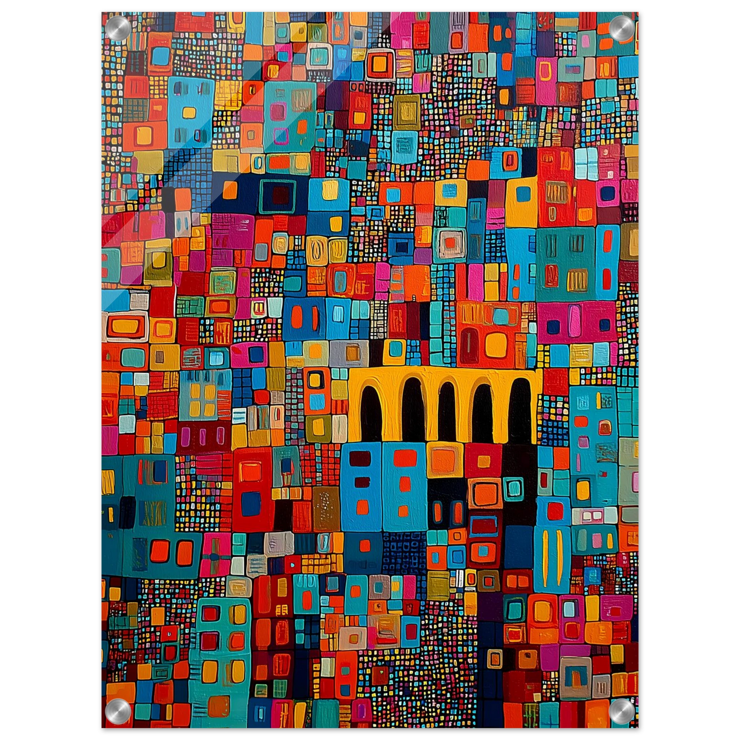 Cité Mosaïque — tableau plexiglas — vue 4 — art mural STNCL