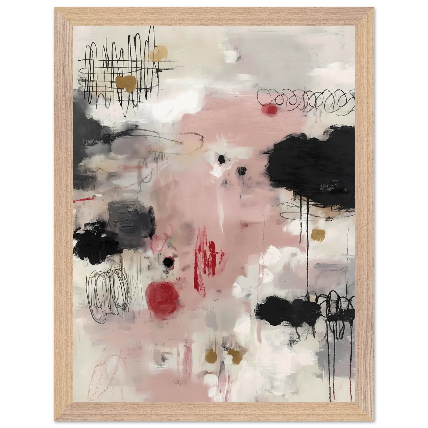 Murmure Poudré — tableau encadré bois — vue 12 — art mural STNCL