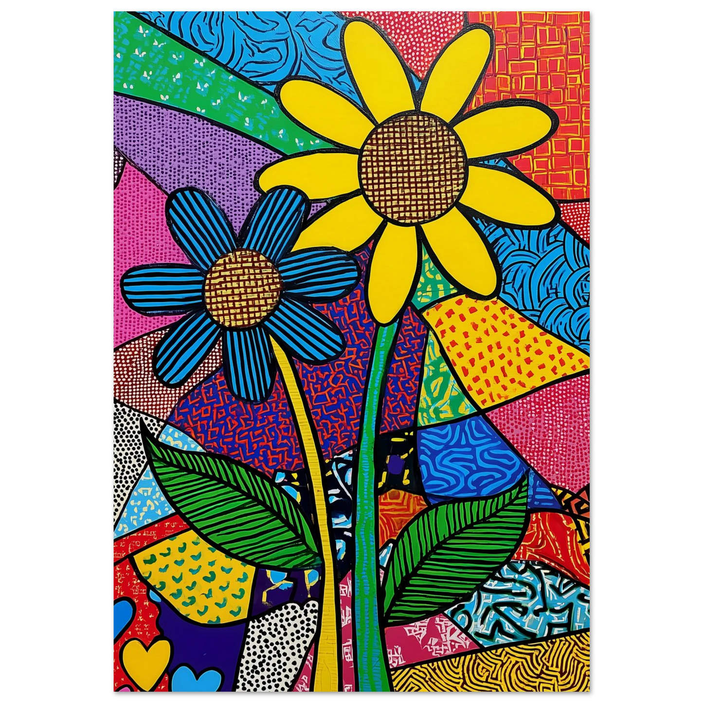 Deux Fleurs en Fête — affiche d'art — art mural STNCL