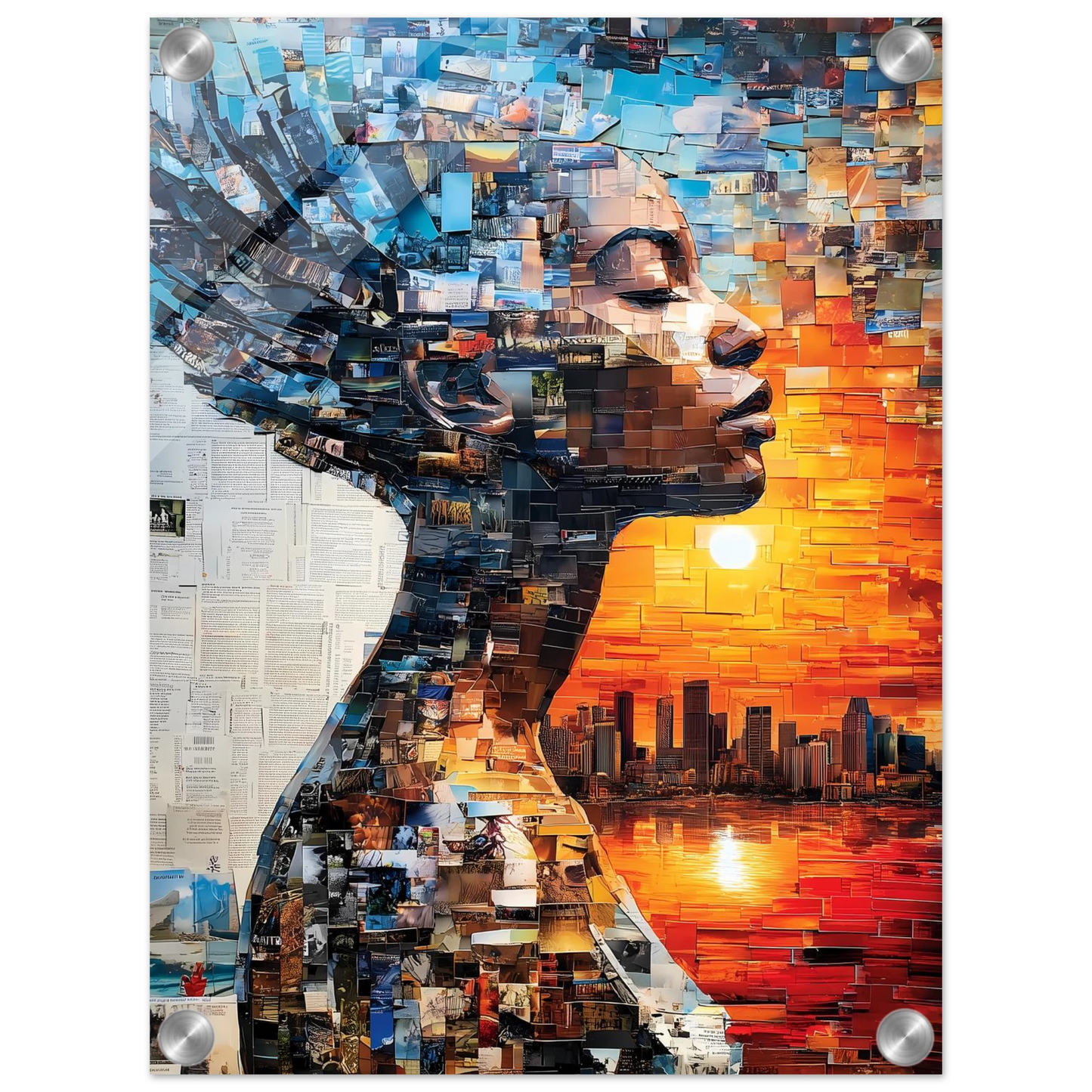 Horizon de Papier — tableau plexiglas — vue 3 — art mural STNCL