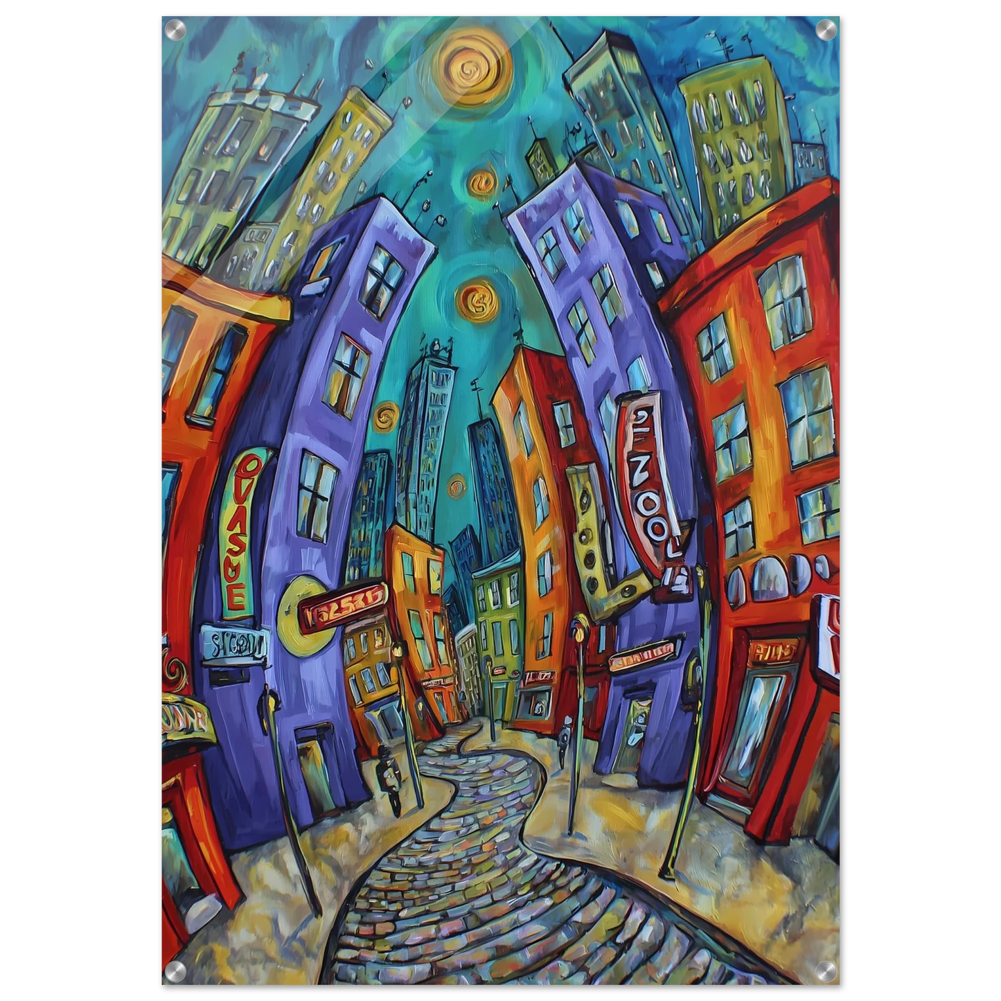 Ville Tourbillon — tableau plexiglas — art mural STNCL