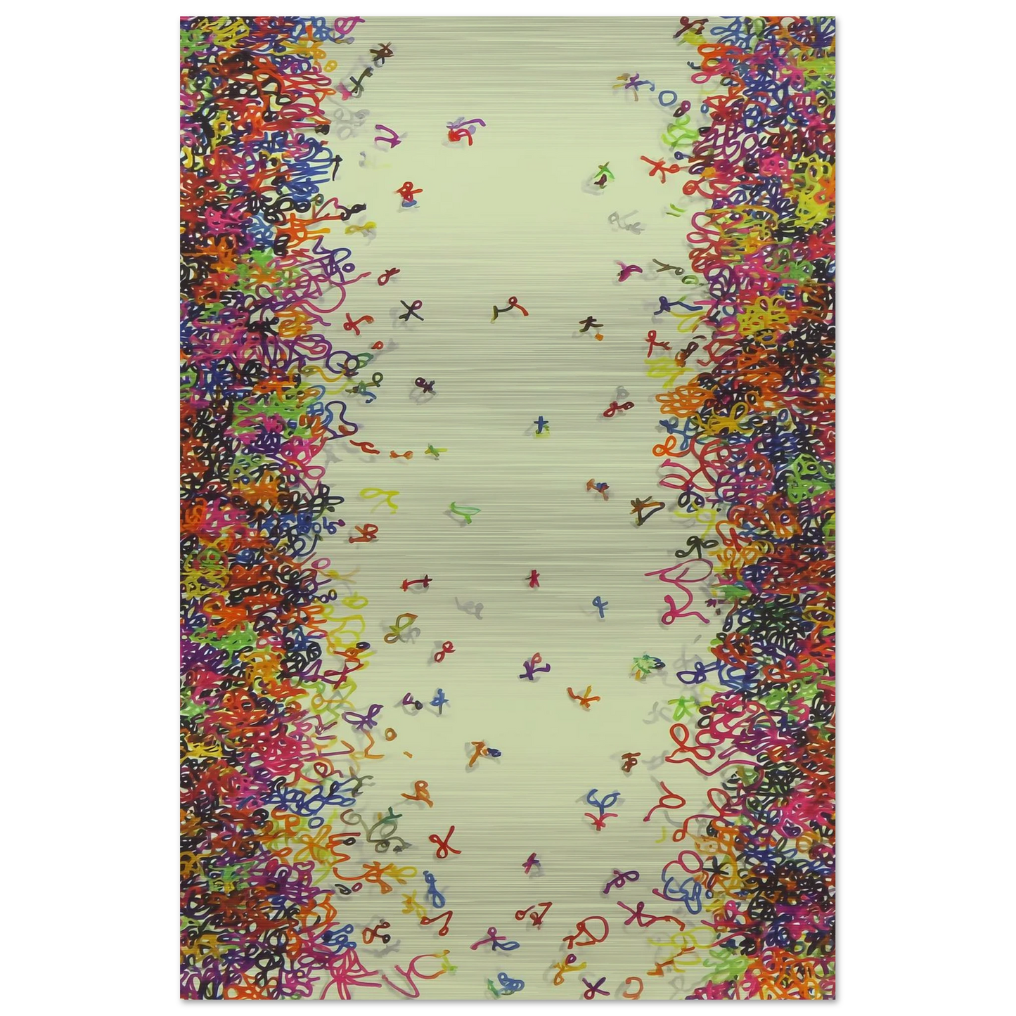 Nuée de Signes — tableau aluminium — vue 3 — art mural STNCL