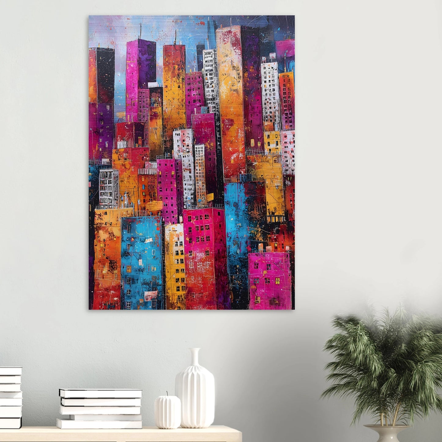 Empilement — tableau aluminium — vue 6 — art mural STNCL