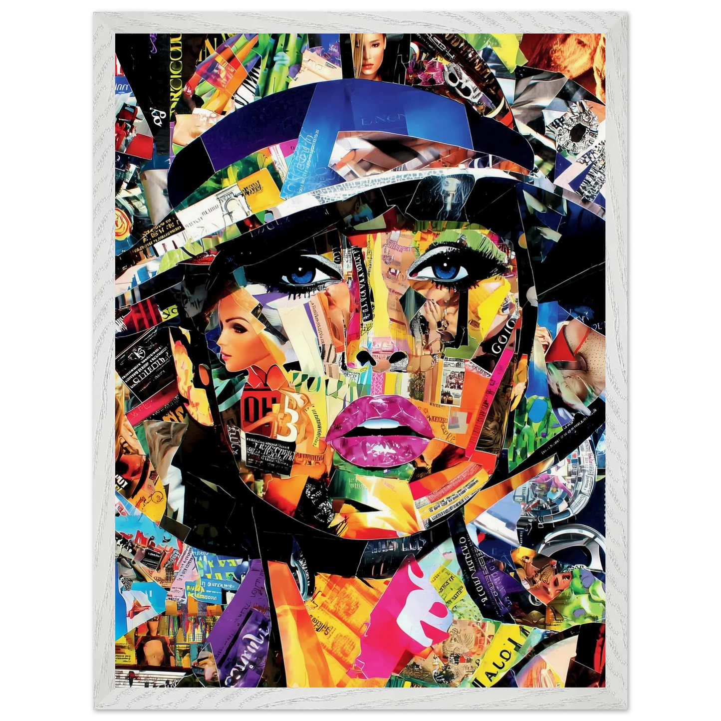 Reine de Papier Glacé — tableau encadré bois — vue 8 — art mural STNCL
