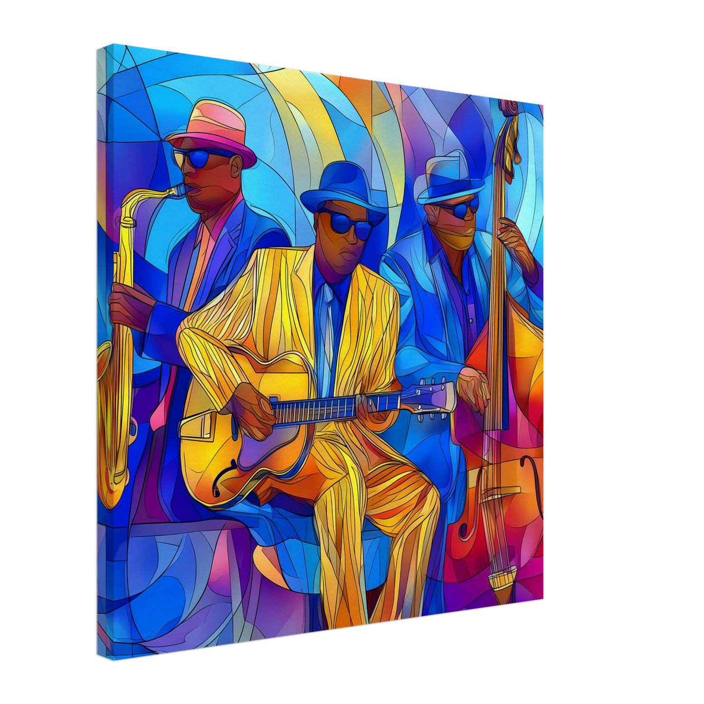 Trio de Jazz — tableau sur toile — art mural STNCL