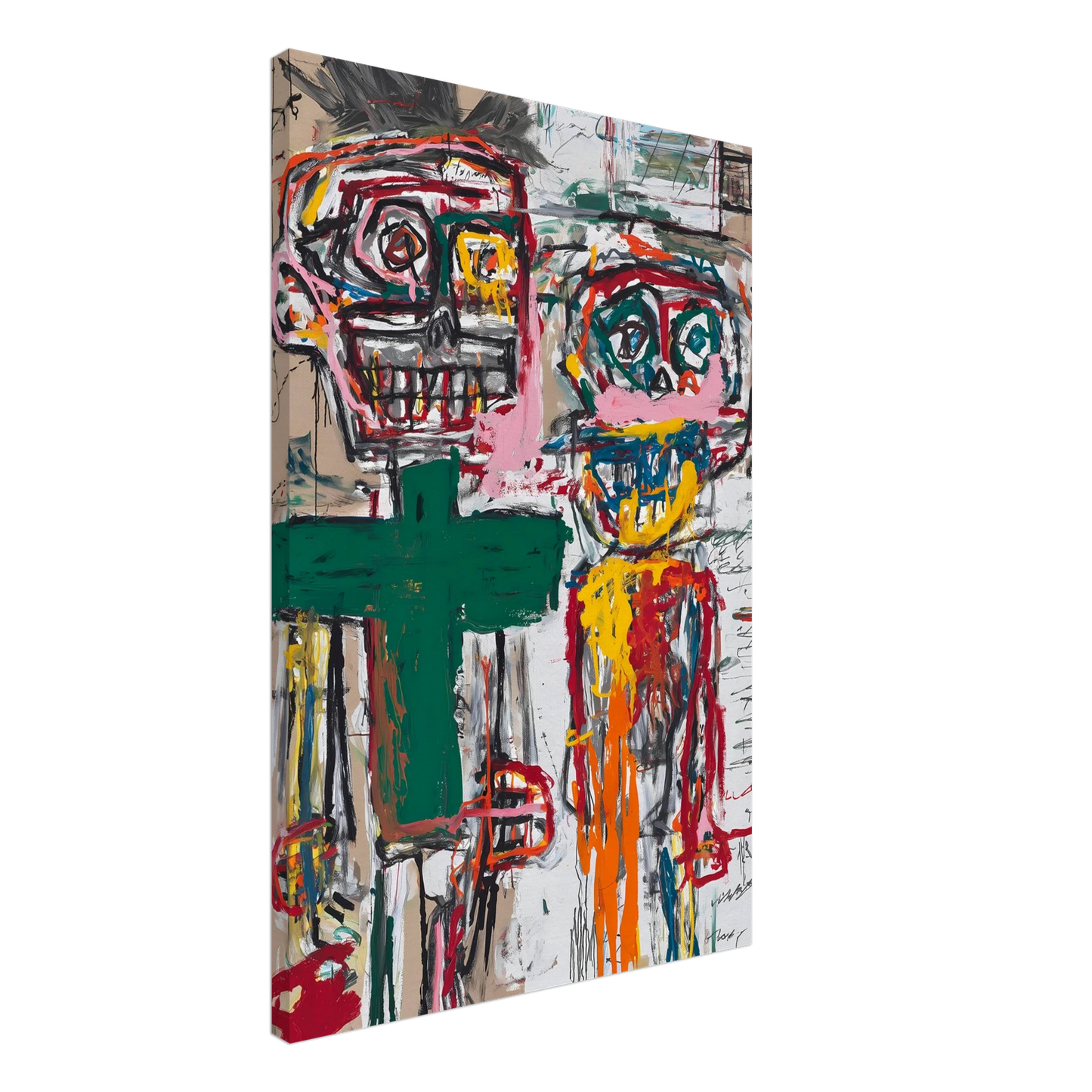 Deux Totems — tableau sur toile — vue 2 — art mural STNCL