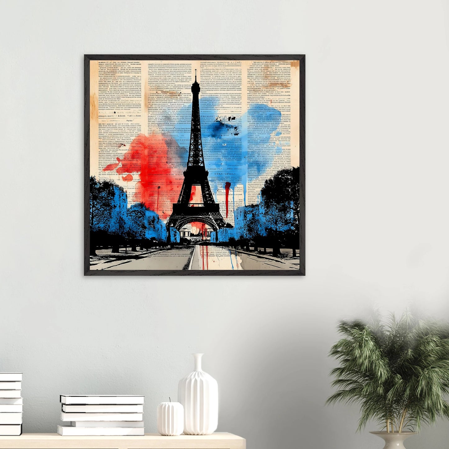 Paris Tricolore — tableau encadré bois — vue 13 — art mural STNCL