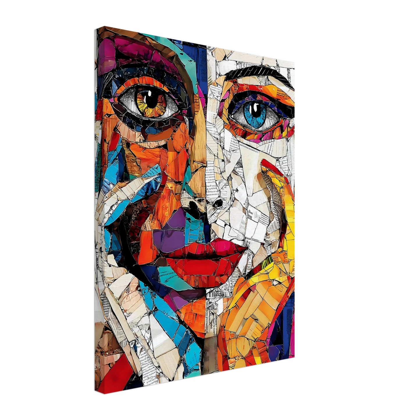 Visages Déchirés — tableau sur toile — vue 5 — art mural STNCL