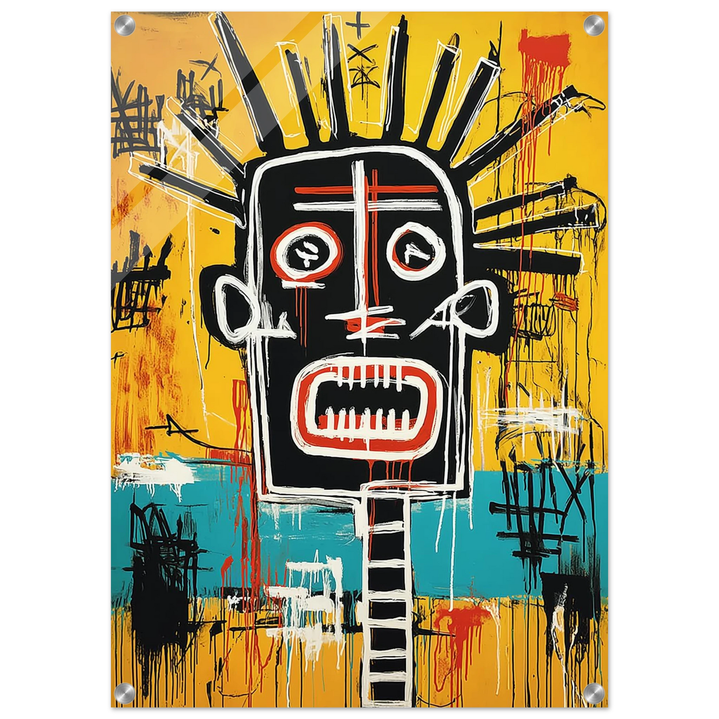 Tête Solaire — tableau plexiglas — vue 2 — art mural STNCL