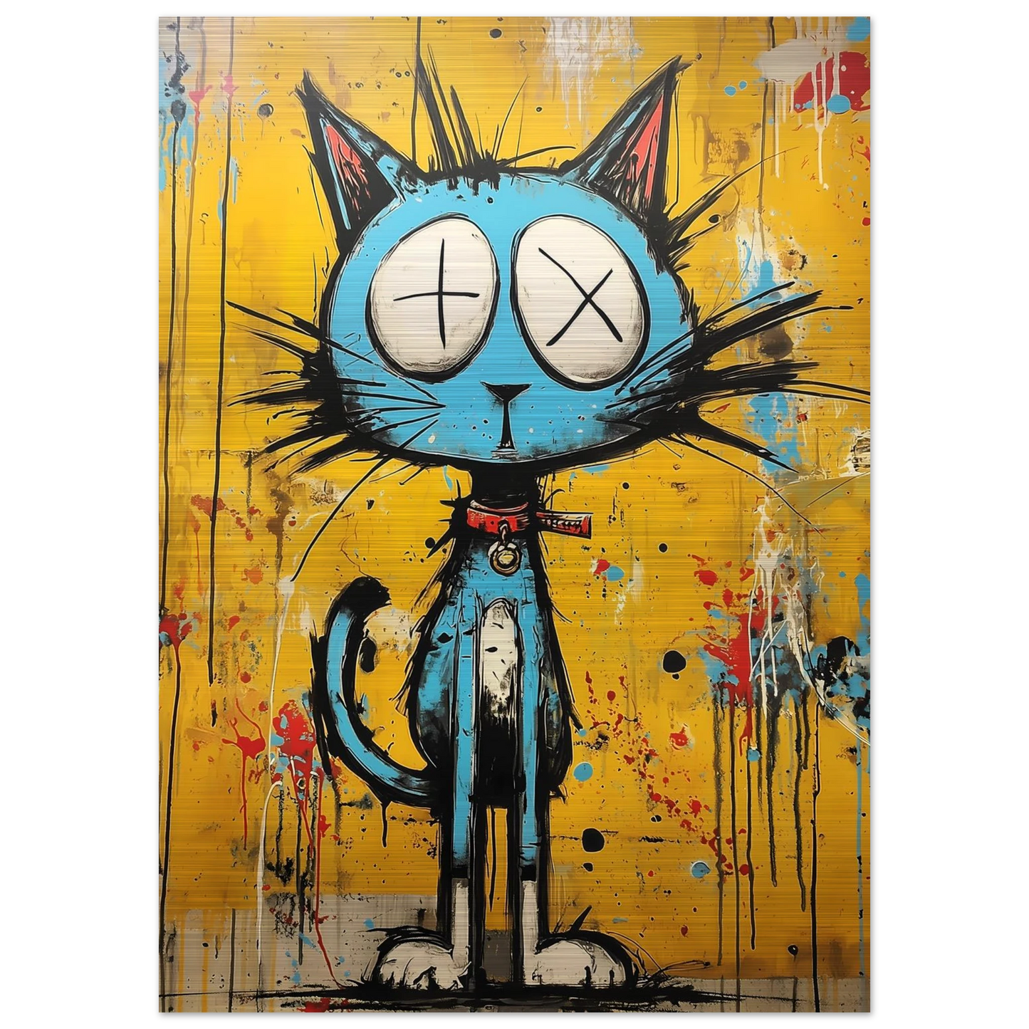Matou des Murs — tableau aluminium — vue 4 — art mural STNCL