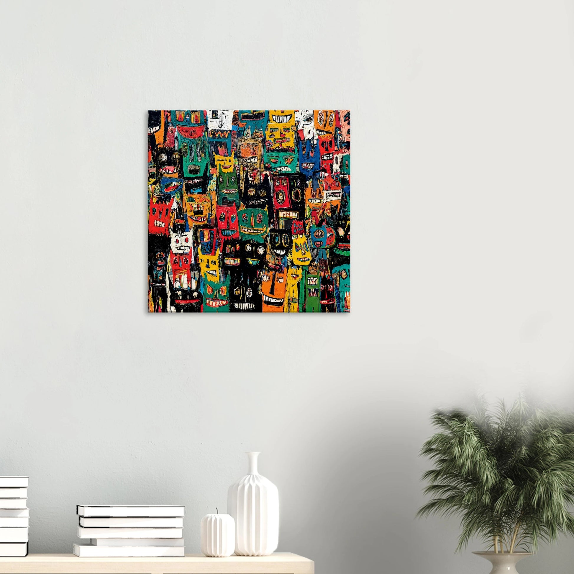 Assemblée de Masques — tableau sur toile — vue 5 — art mural STNCL