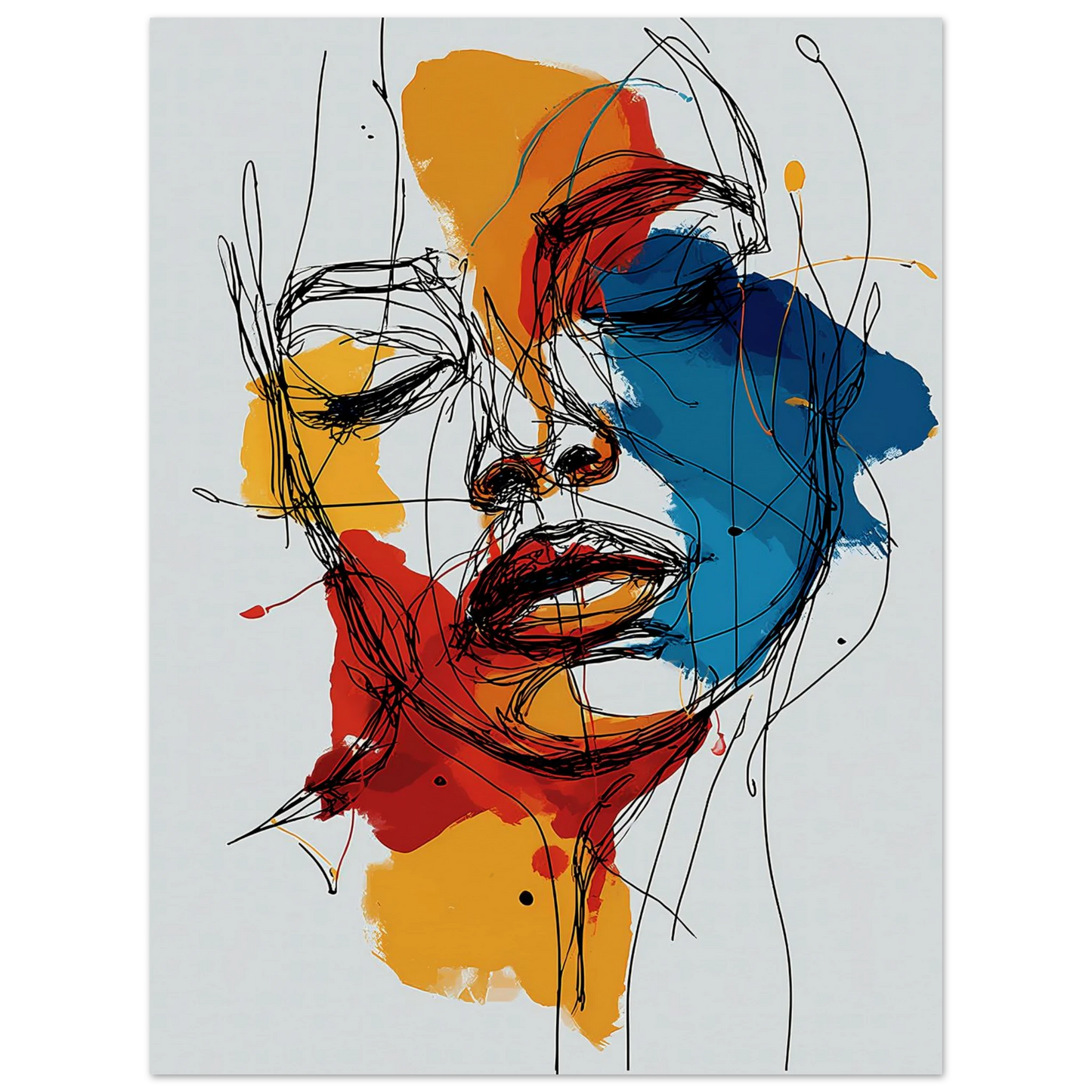 Visage en Filigrane — affiche d'art — vue 3 — art mural STNCL