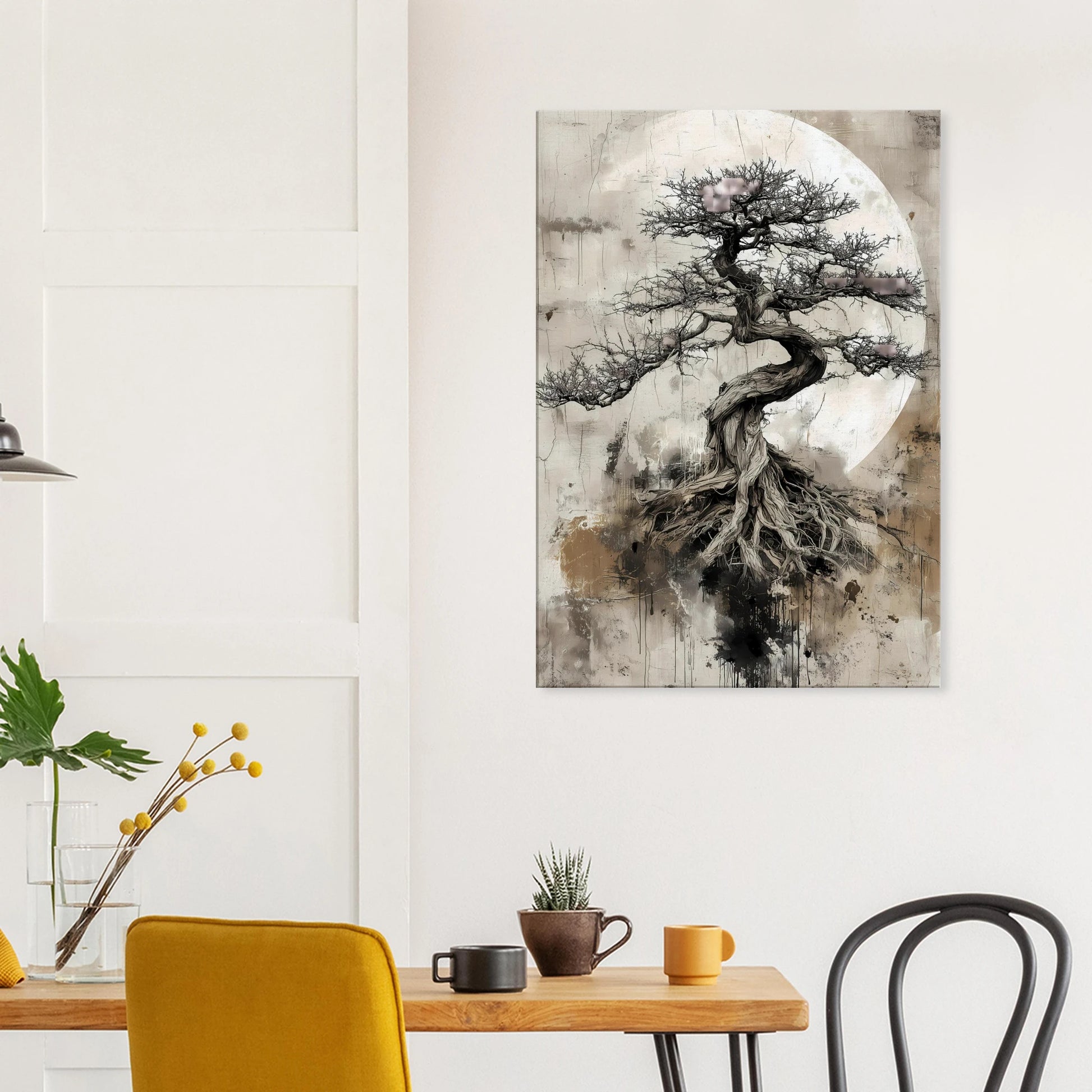 Bonsaï sous la Lune — tableau sur toile — vue 8 — art mural STNCL