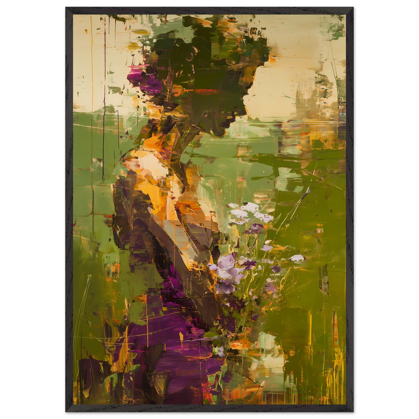 Dans les Herbes Hautes — tableau encadré bois — art mural STNCL