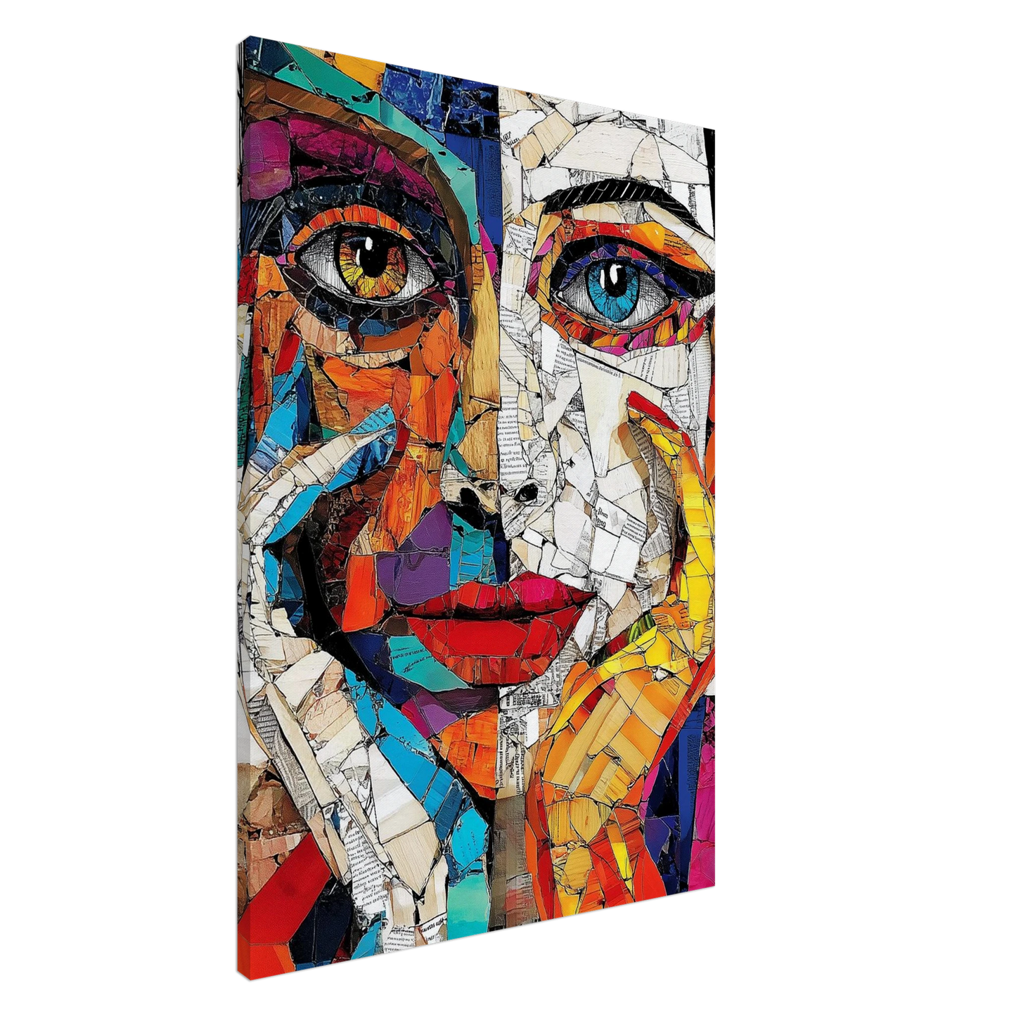 Mosaïque d'une Âme Duelle — tableau sur toile — art mural STNCL