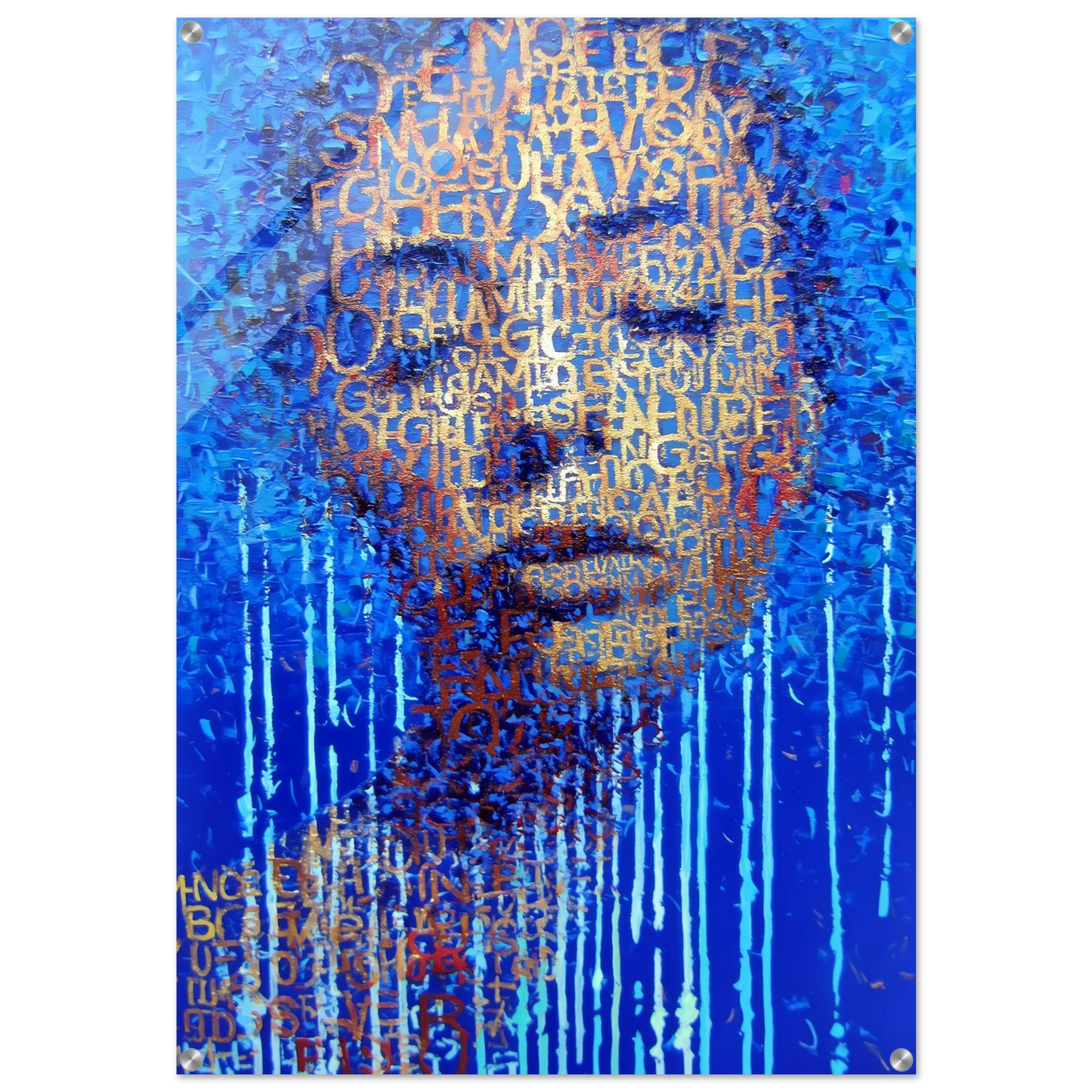 Visage de Lettres — tableau plexiglas — art mural STNCL