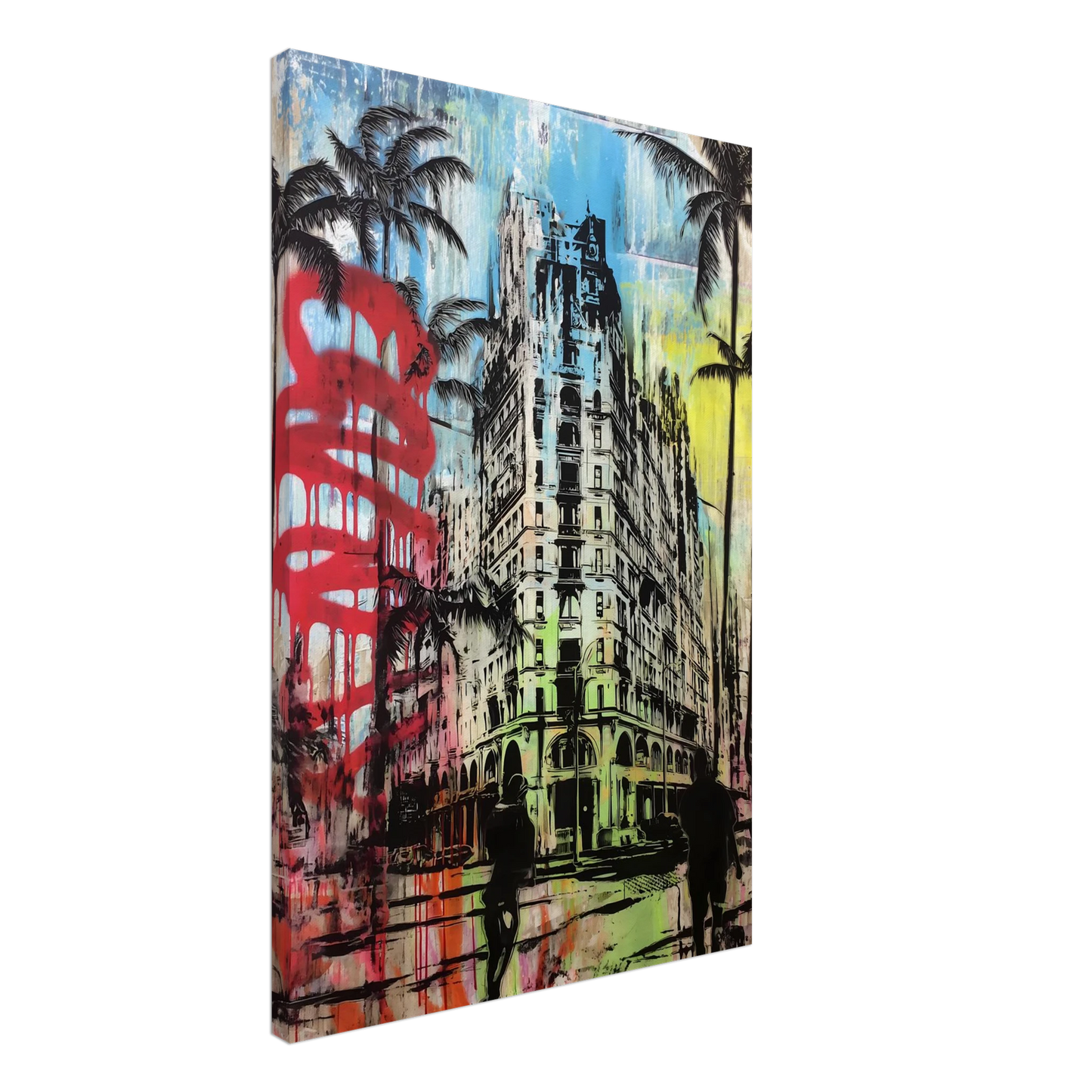 Tropique de Béton — tableau sur toile — vue 2 — art mural STNCL