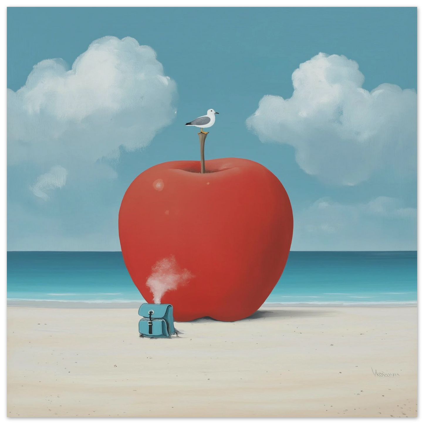 La Pomme et la Mouette — affiche d'art — vue 4 — art mural STNCL