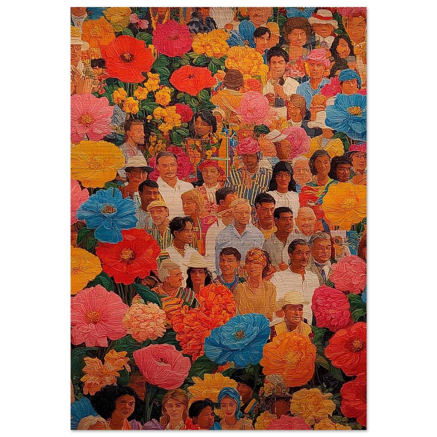 Jardin des Visages — tableau aluminium — art mural STNCL