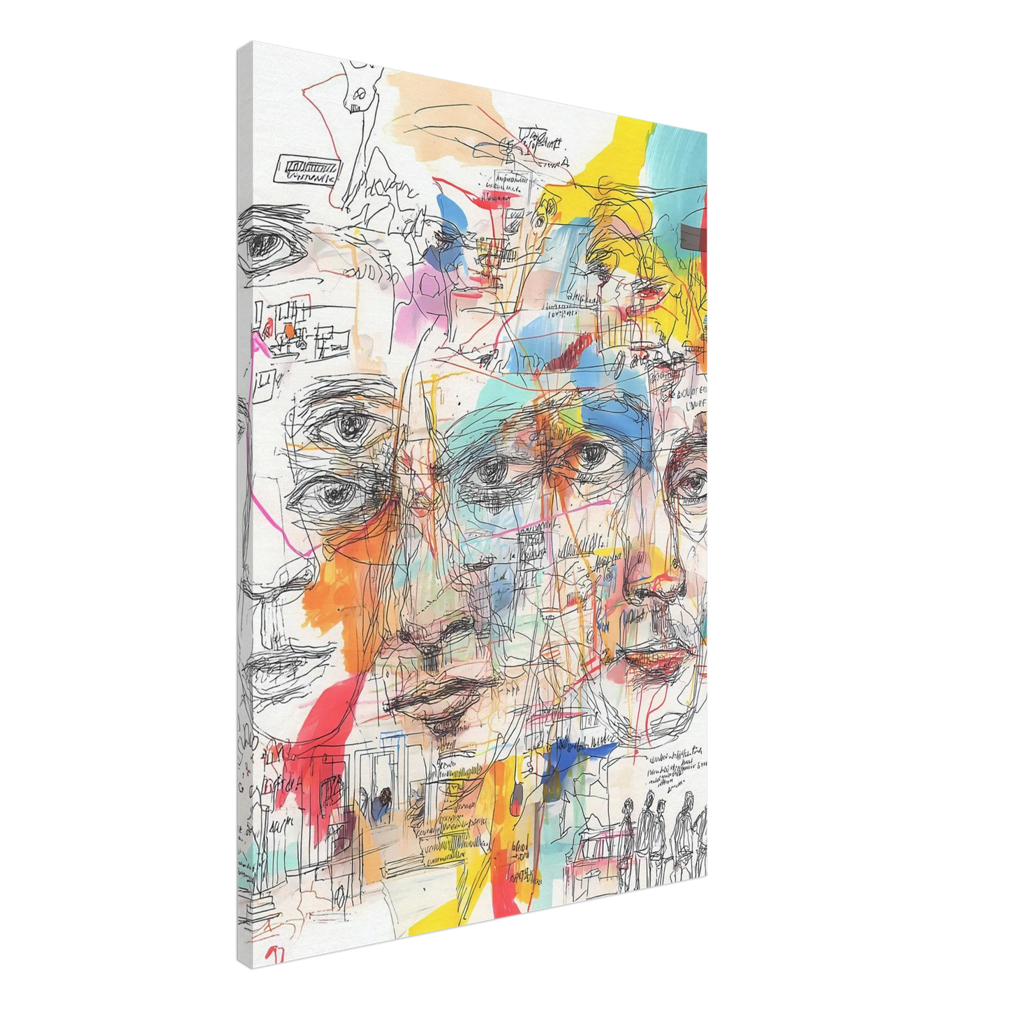 Carnet de Visages — tableau sur toile — art mural STNCL
