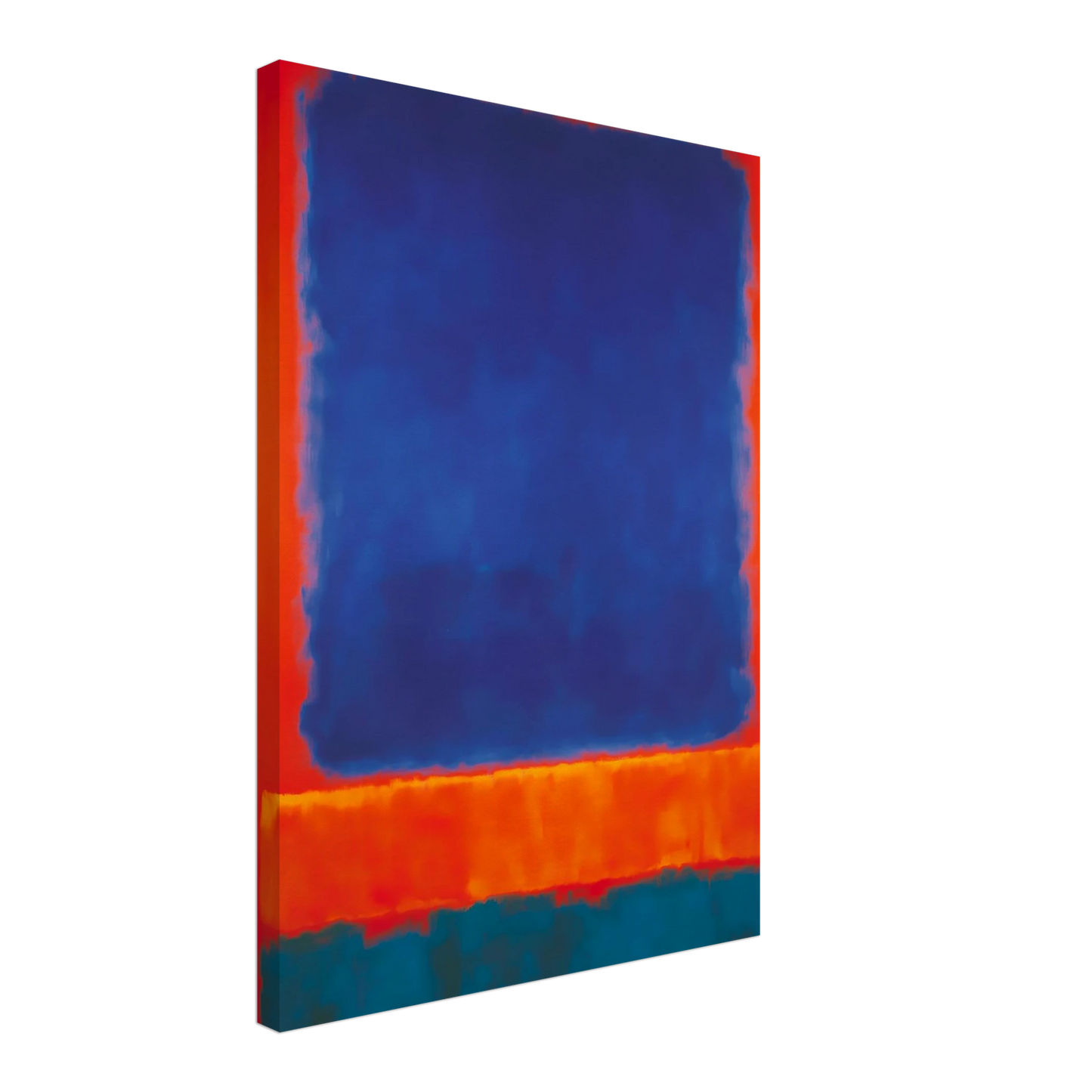Bleu en Apesanteur — tableau sur toile — vue 3 — art mural STNCL