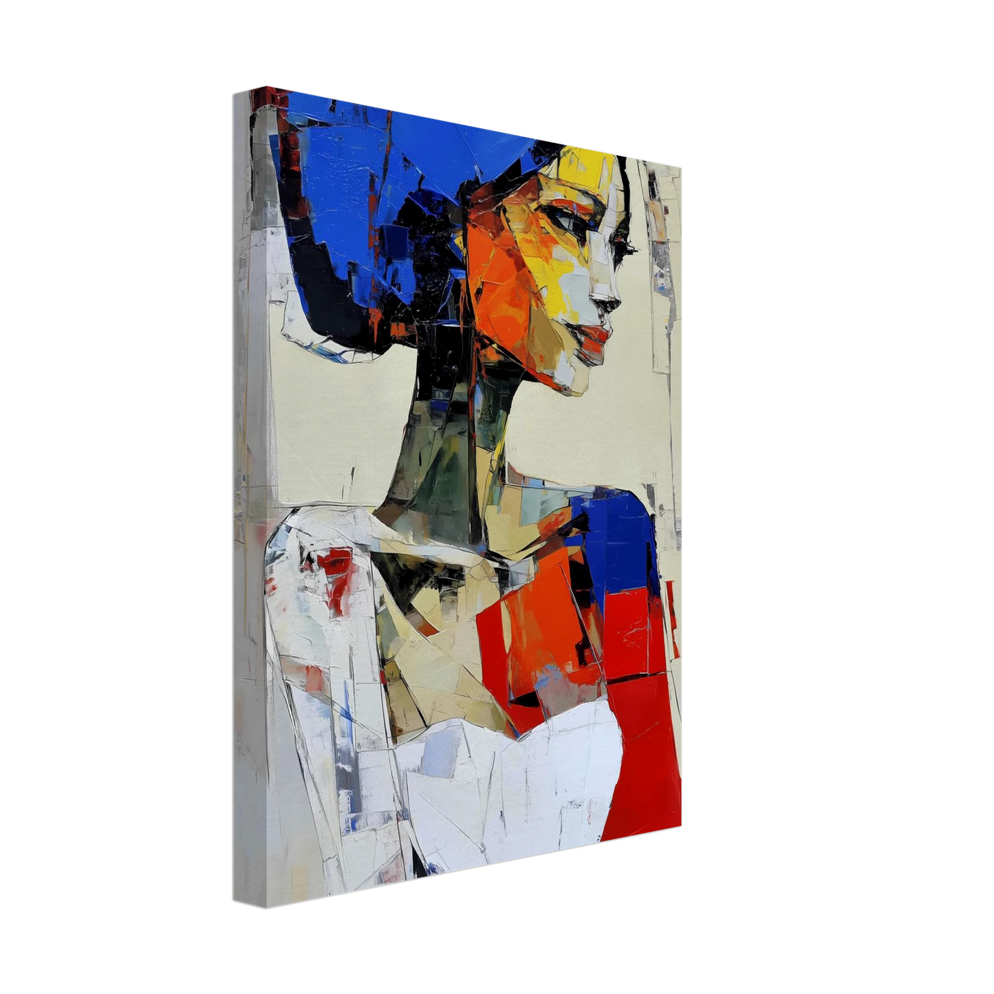 Profil en Éclats de Couleur — tableau sur toile — vue 4 — art mural STNCL