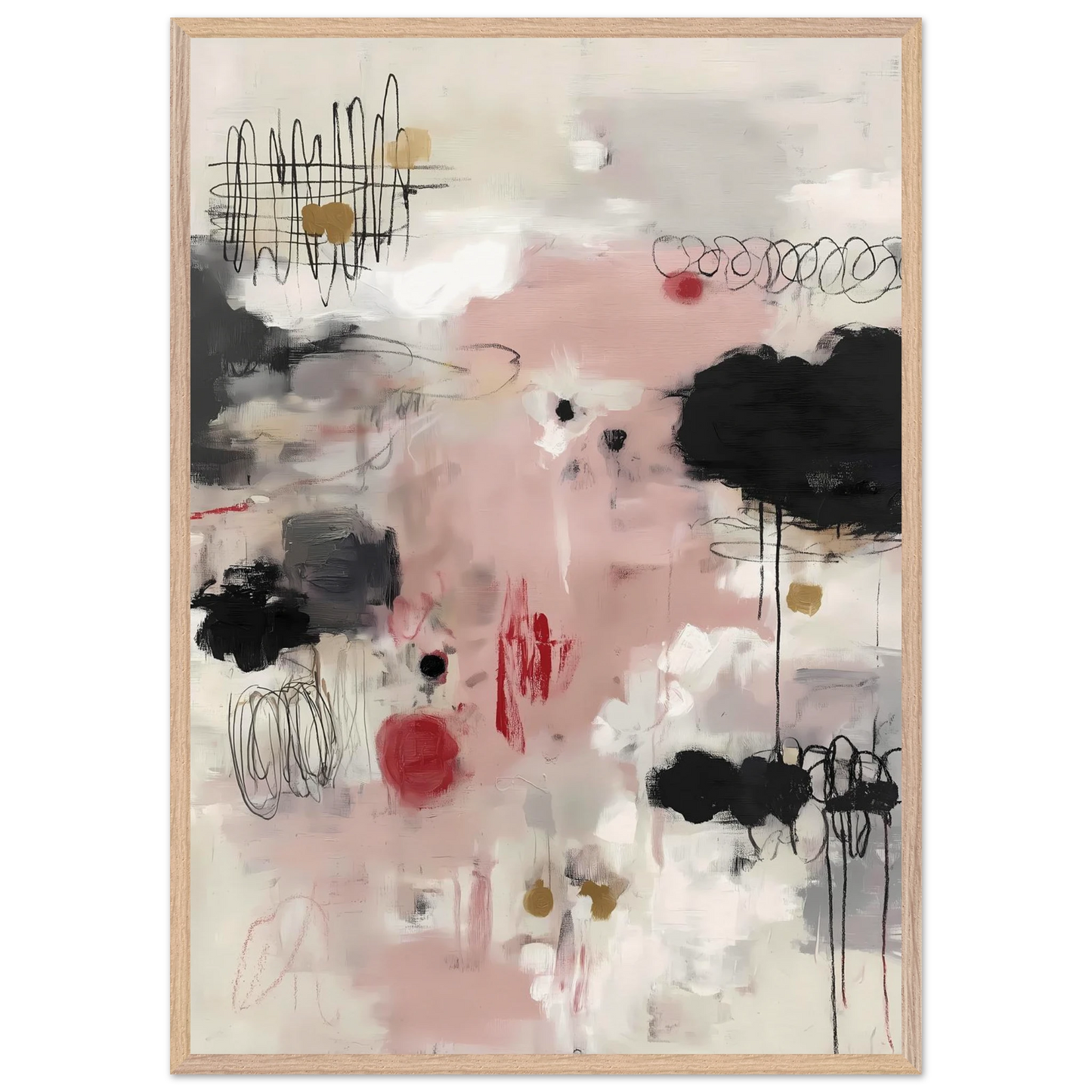 Murmure Poudré — tableau encadré bois — vue 6 — art mural STNCL