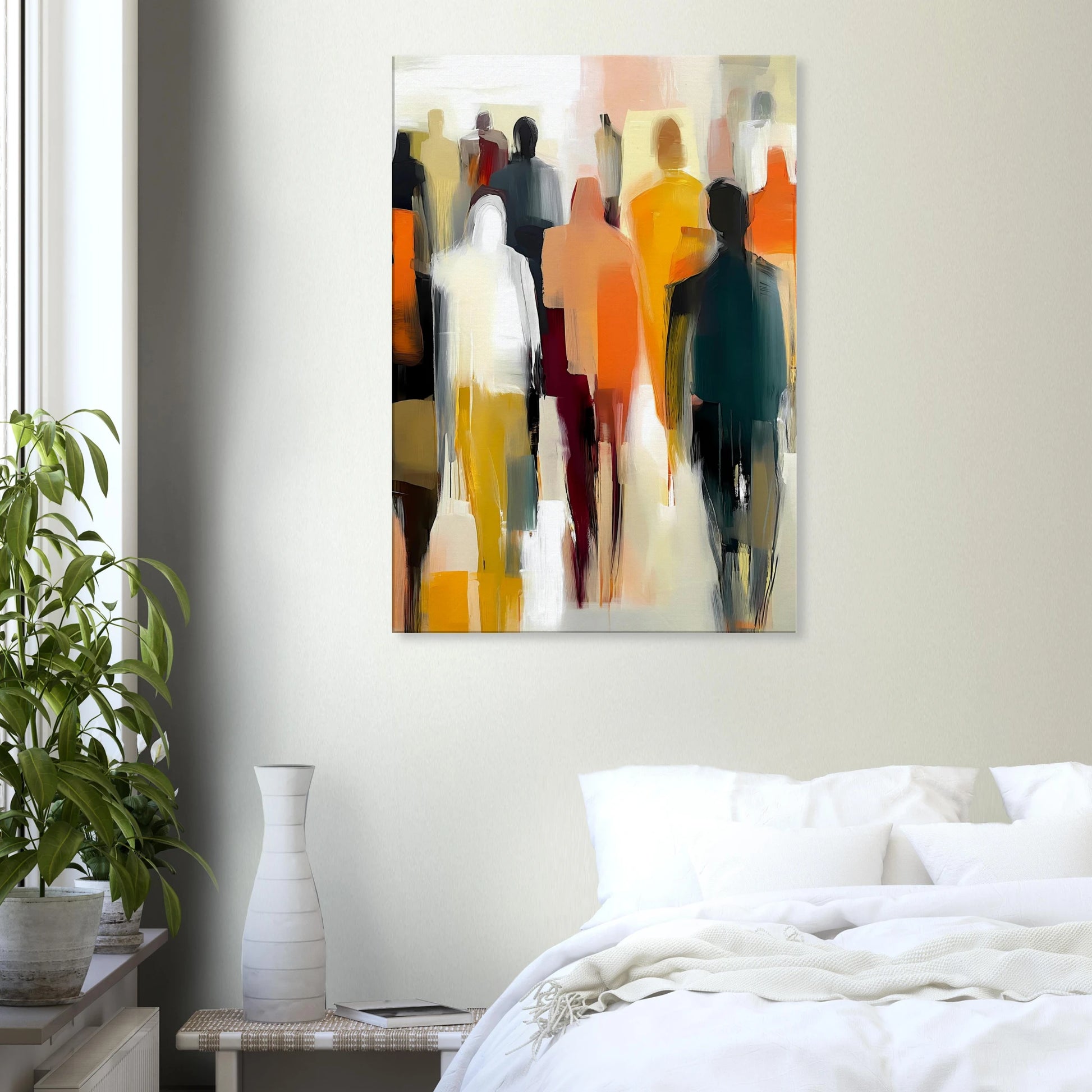 Foule Silencieuse — tableau sur toile — vue 7 — art mural STNCL