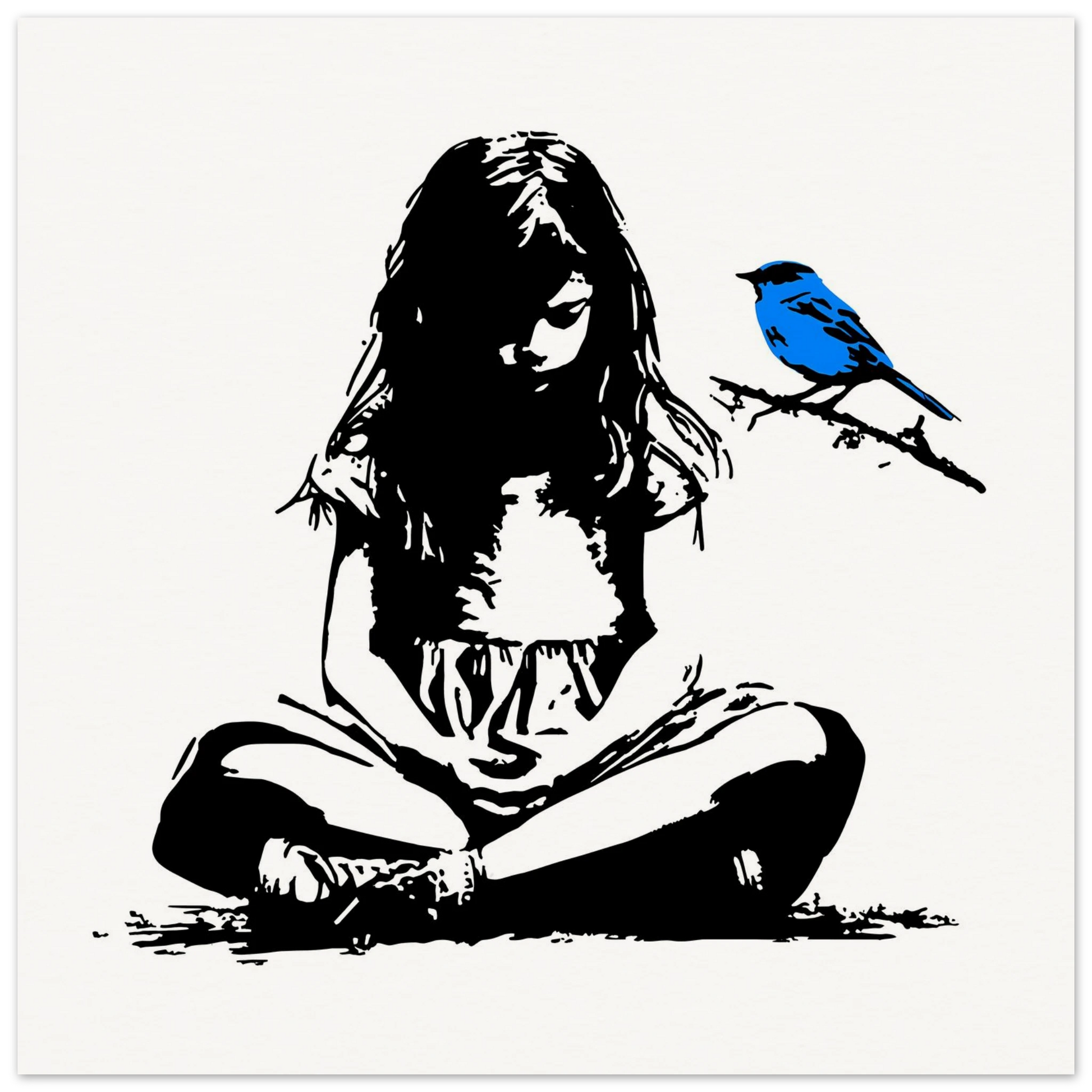 L'Oiseau Bleu — affiche d'art — vue 3 — art mural STNCL