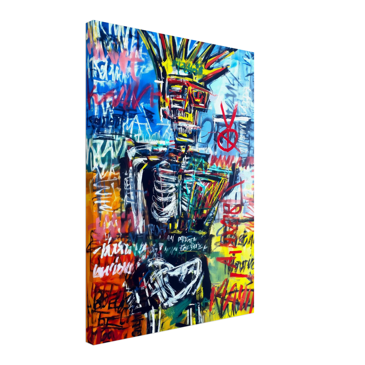 Roi Squelette — tableau sur toile — vue 3 — art mural STNCL