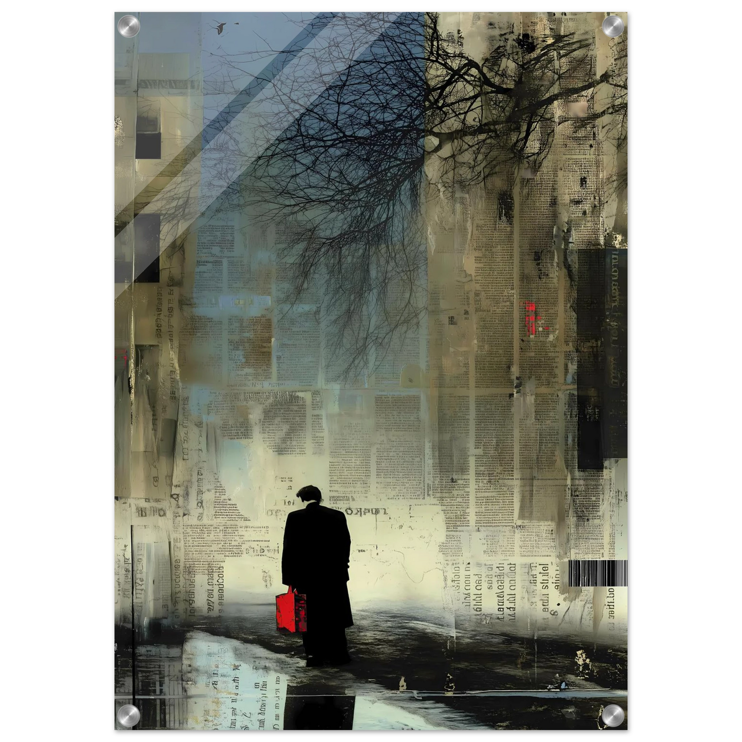 La Valise Rouge — tableau plexiglas — vue 2 — art mural STNCL
