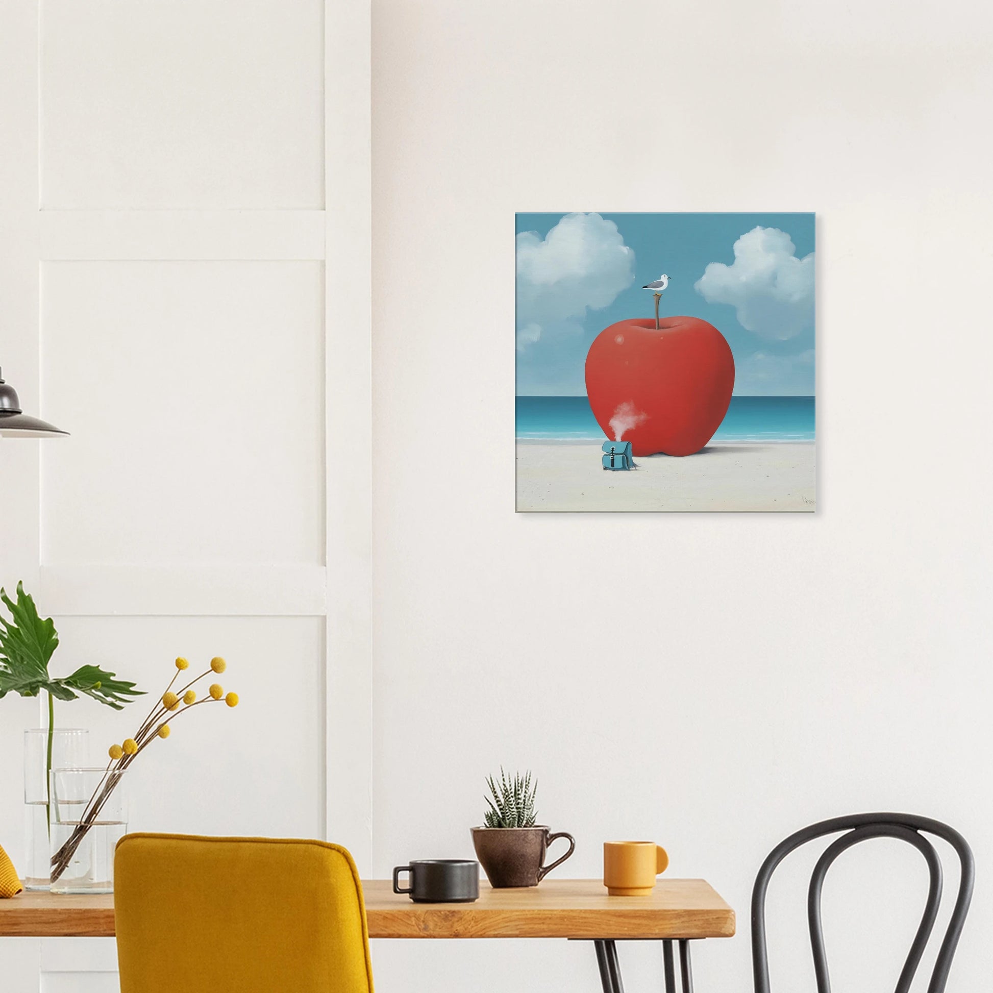 Pomme sur la Plage — tableau sur toile — vue 7 — art mural STNCL