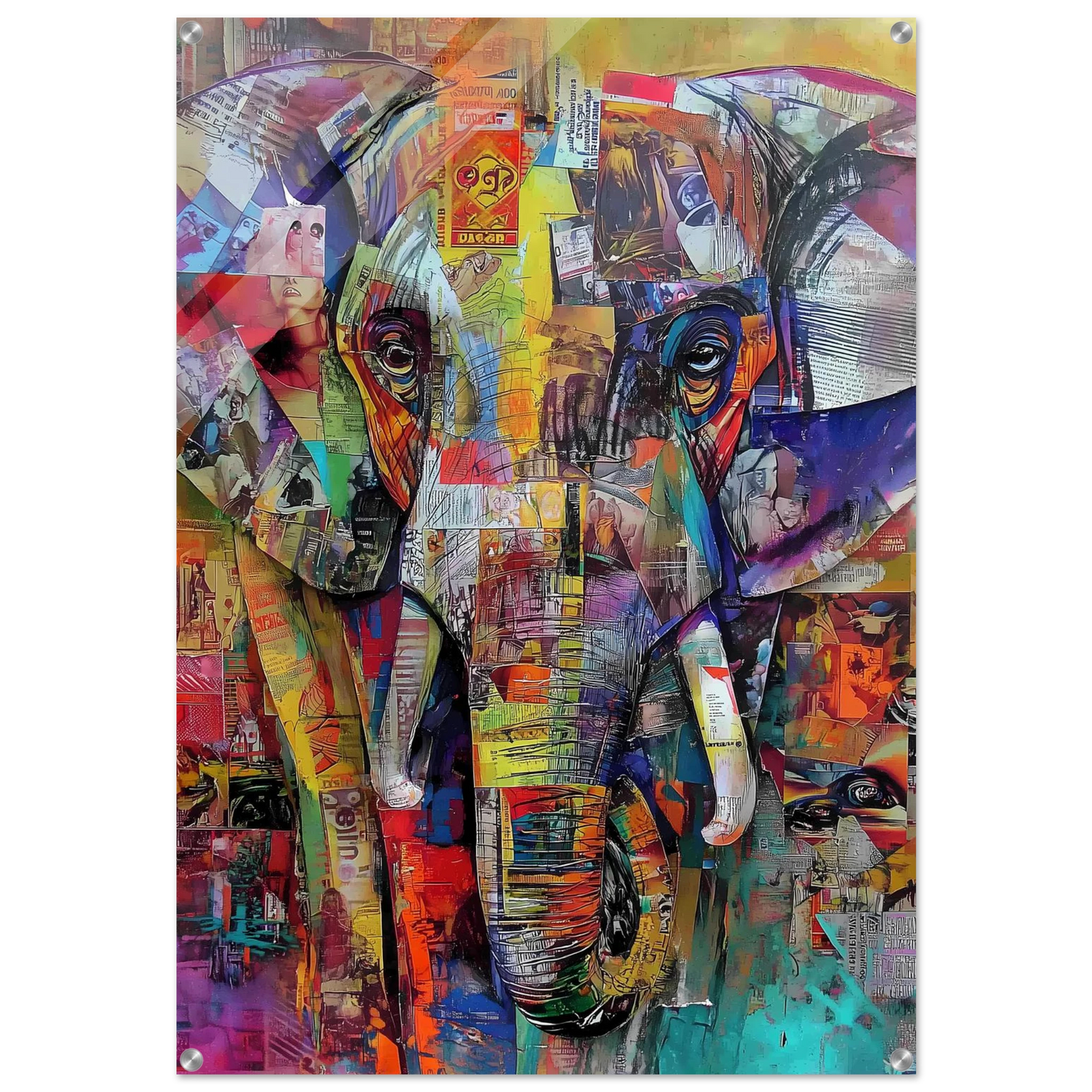 Éléphant de Papier — tableau plexiglas — art mural STNCL