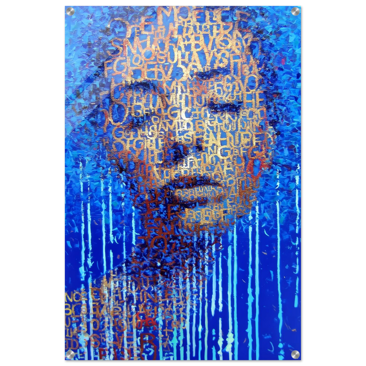 Visage de Lettres — tableau plexiglas — vue 5 — art mural STNCL