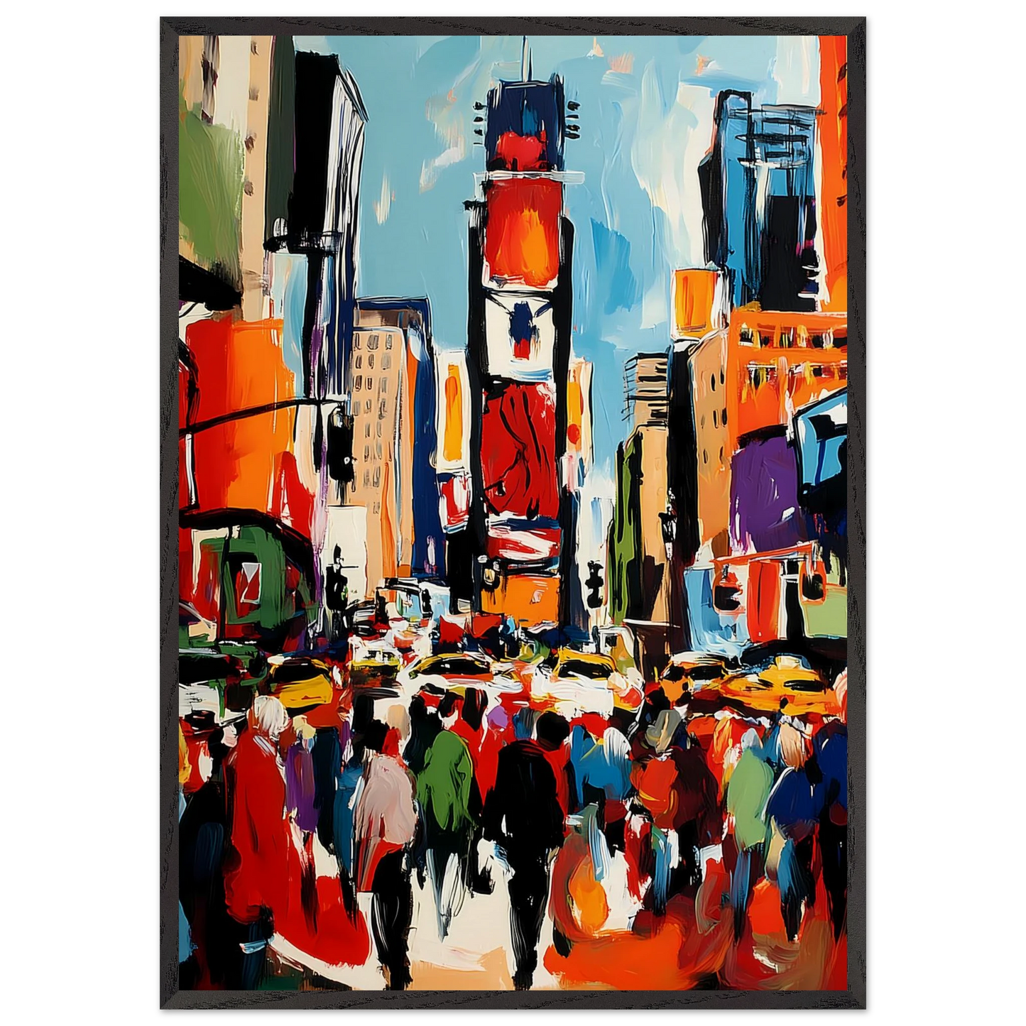 Manhattan en Mouvement — tableau encadre bois — art mural STNCL