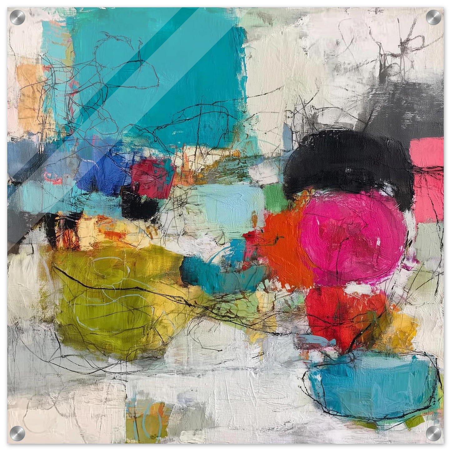 Éclats de Couleurs Vives — tableau plexiglas — art mural STNCL