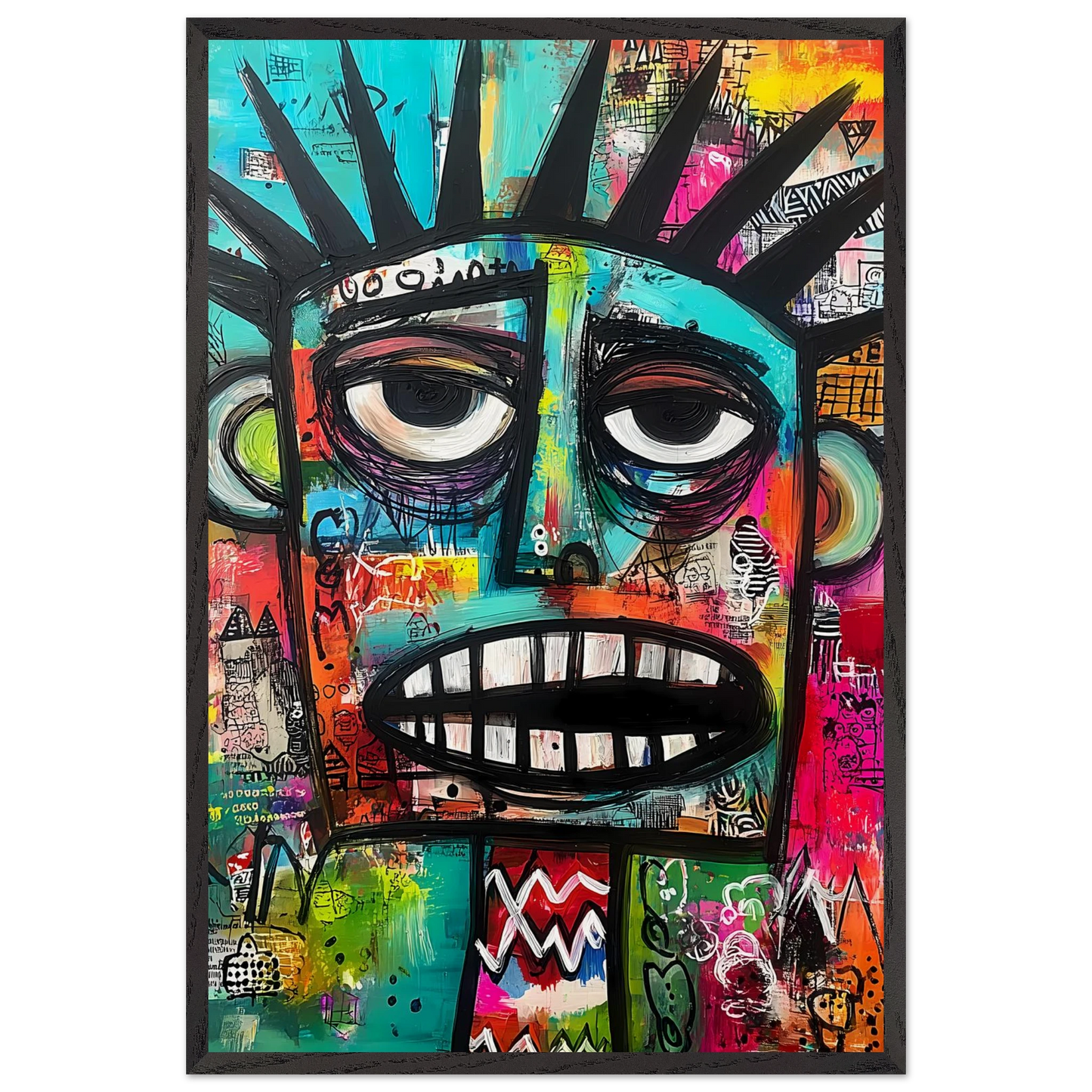 Le Cri Muet — tableau encadré bois — vue 2 — art mural STNCL