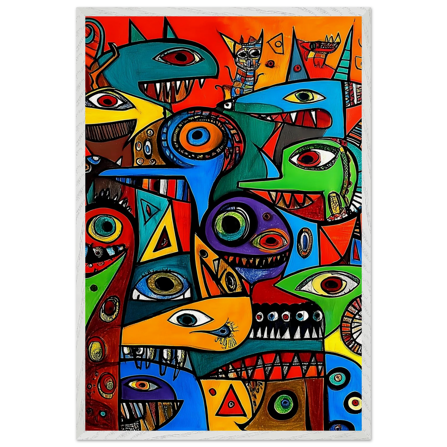 Prolifération — tableau encadré bois — vue 7 — art mural STNCL