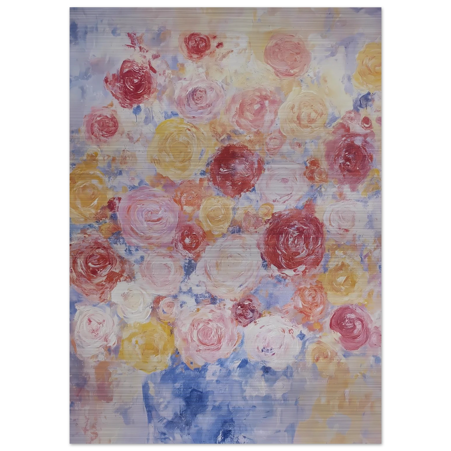 Brassée de Roses — tableau aluminium — vue 4 — art mural STNCL