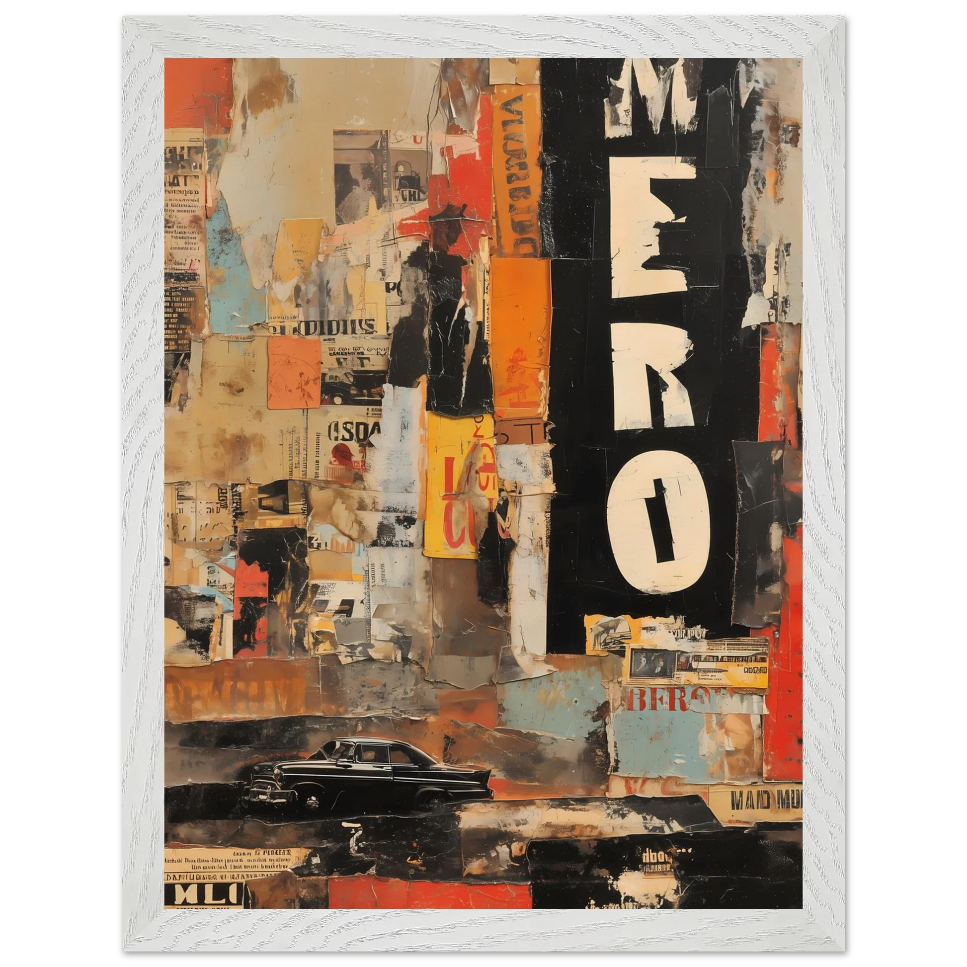 Affiches Lacérées — tableau encadré bois — vue 9 — art mural STNCL