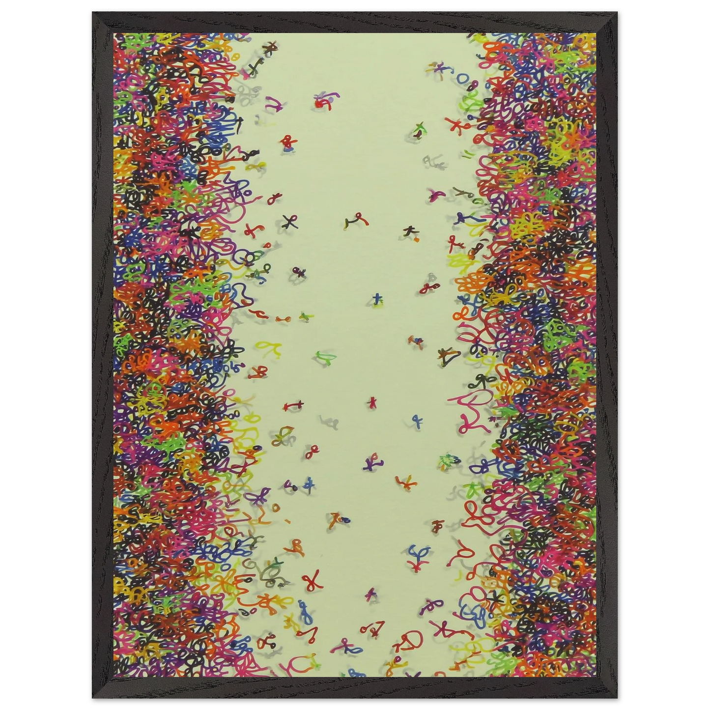La Fête des Signes — tableau encadré bois — vue 2 — art mural STNCL