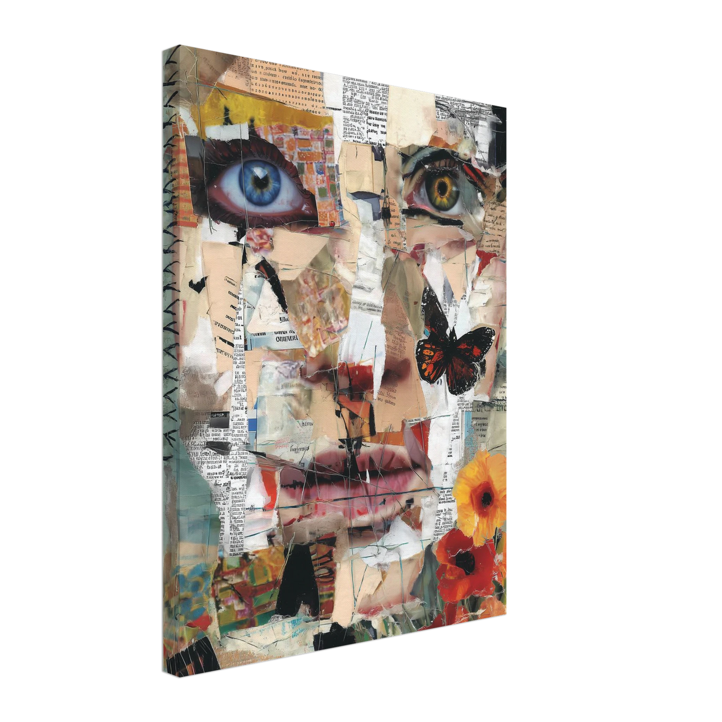 Le Visage de Papier — tableau sur toile — vue 5 — art mural STNCL