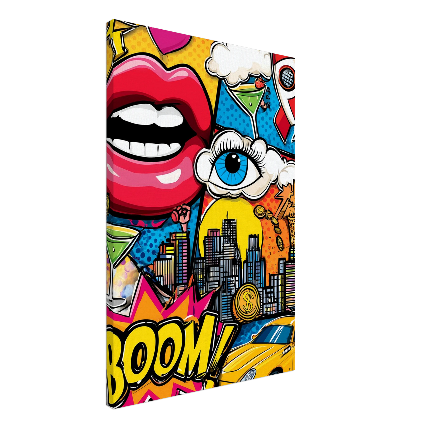 BOOM Pop Art — tableau sur toile — vue 2 — art mural STNCL