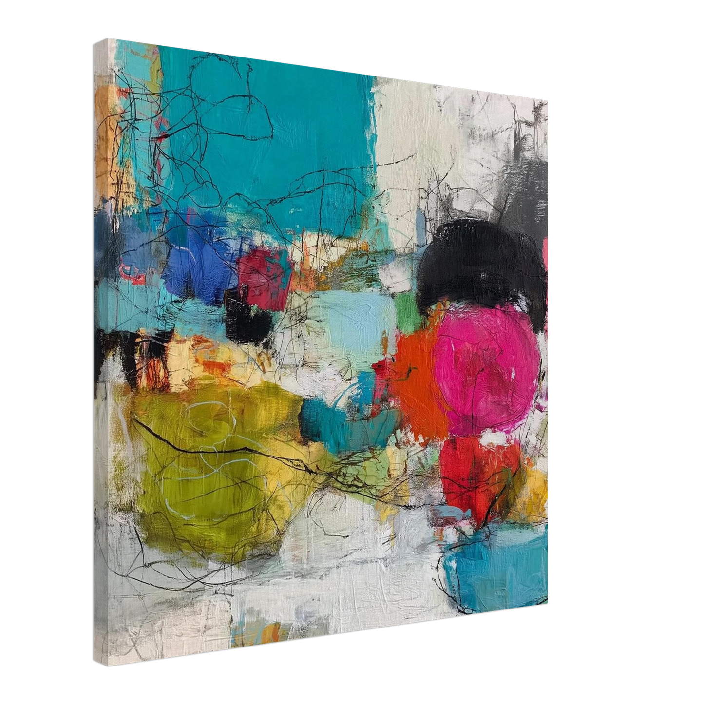 Éclats de Couleurs Vives — tableau sur toile — art mural STNCL