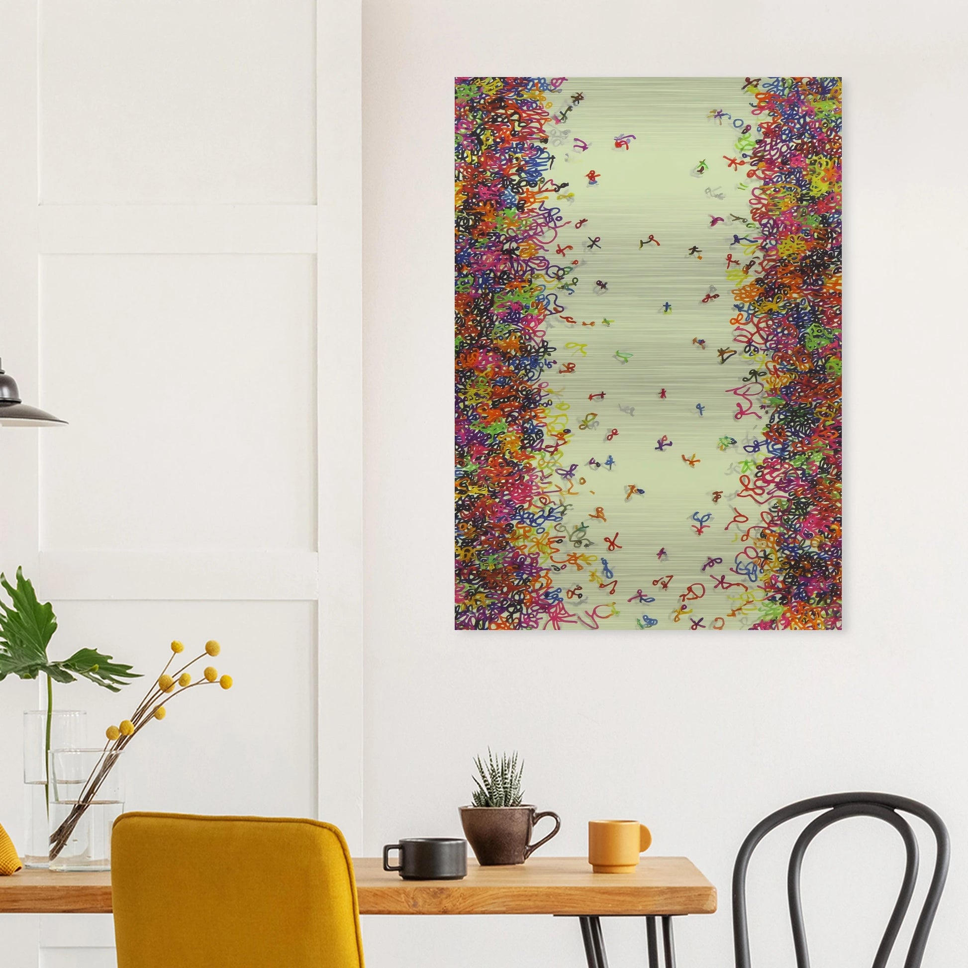 Nuée de Signes — tableau aluminium — vue 8 — art mural STNCL