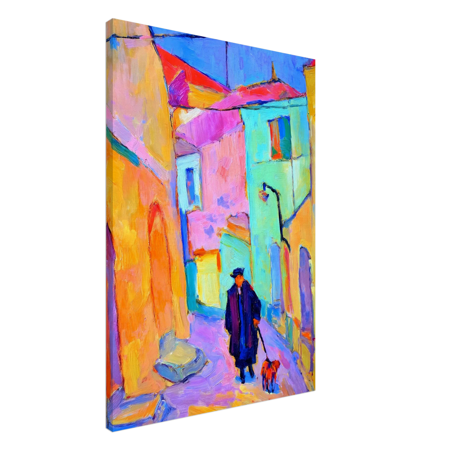 Le Promeneur en Bleu — tableau sur toile — art mural STNCL