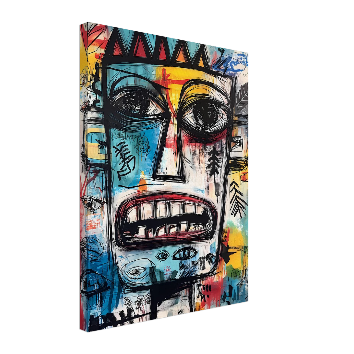 Roi Primitif — tableau sur toile — vue 5 — art mural STNCL