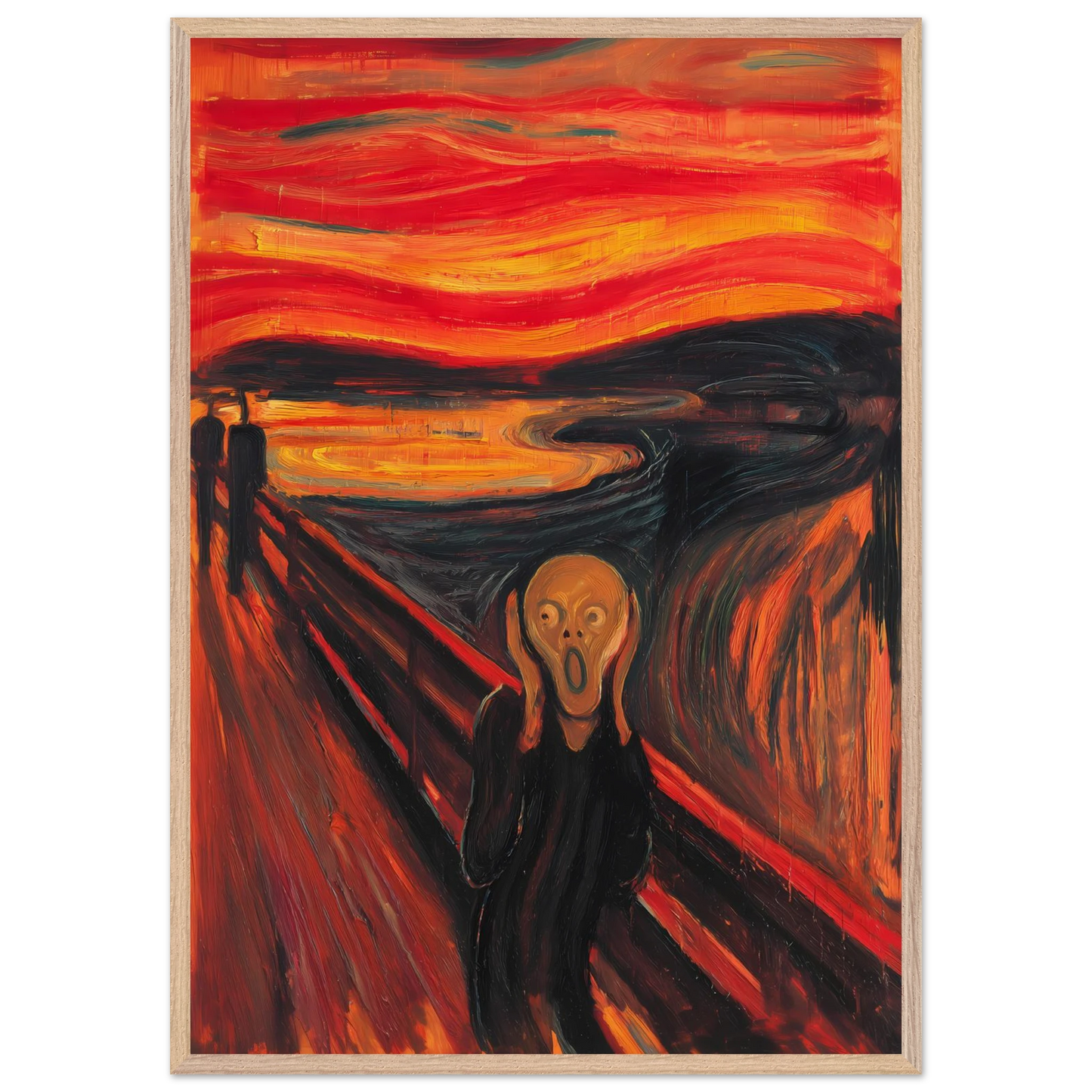 Cri Écarlate — tableau encadre bois — vue 6 — art mural STNCL