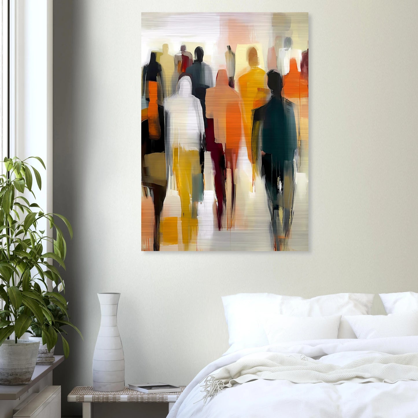 Foule Silencieuse — tableau aluminium — vue 7 — art mural STNCL