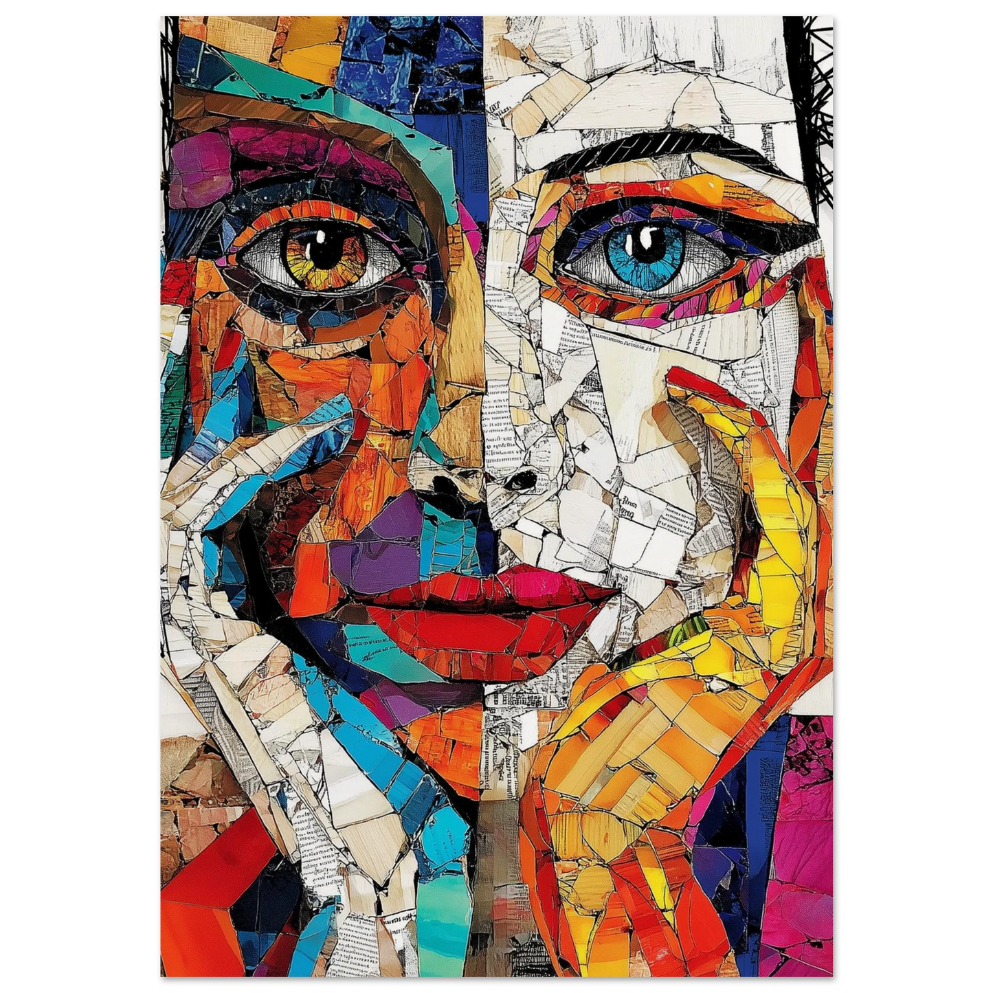 Mosaïque d'une Âme Duelle — affiche d'art — art mural STNCL